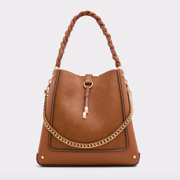 Aldo Nalaynaax Braided Convertible Shoulder & Crossbody Bag – Brown - Used Once - Picture 1 of 11